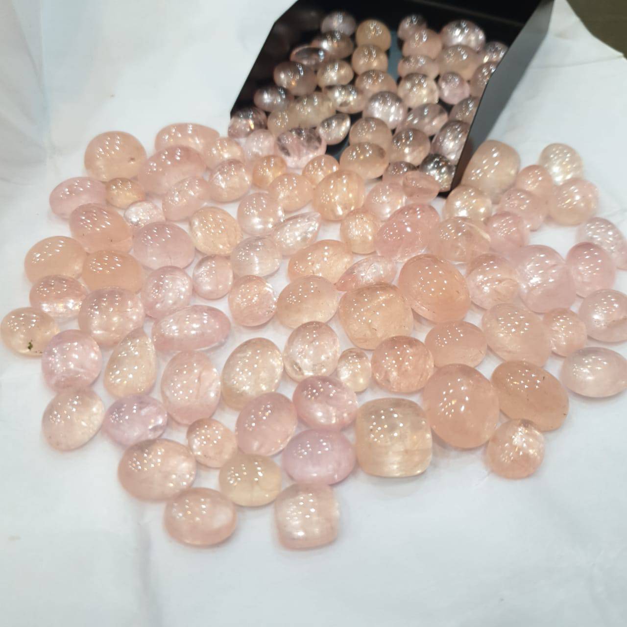 10 Pcs Natural Morganite mix shapes | 8-14mm | Peach and Pink - The LabradoriteKing