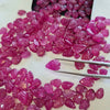 10 Pcs Natural Ruby Carved Leads Big Sizes 8-10mm Ovals African Mined - The LabradoriteKing