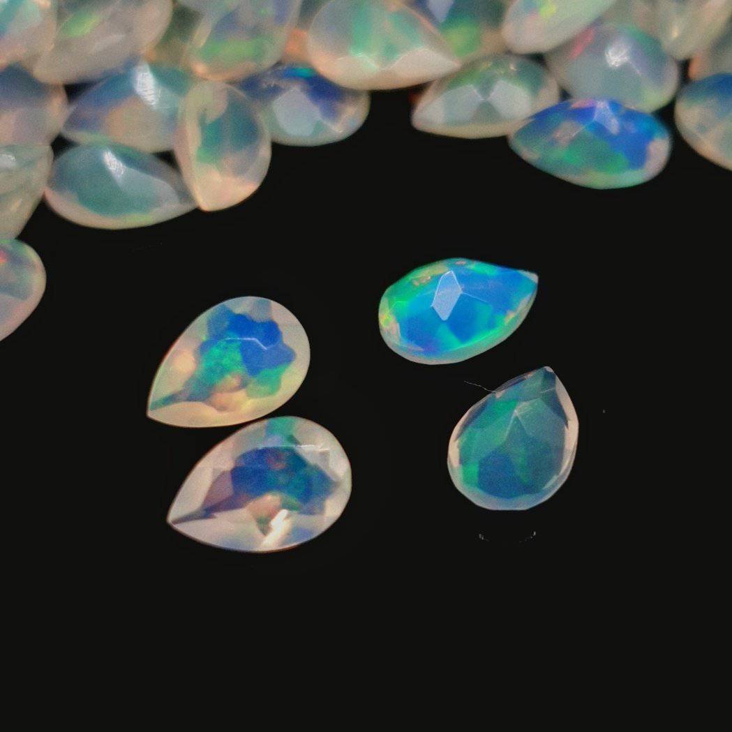 10 Pcs Opal Pears 8-9mm | Faceted Flawless Grade - The LabradoriteKing