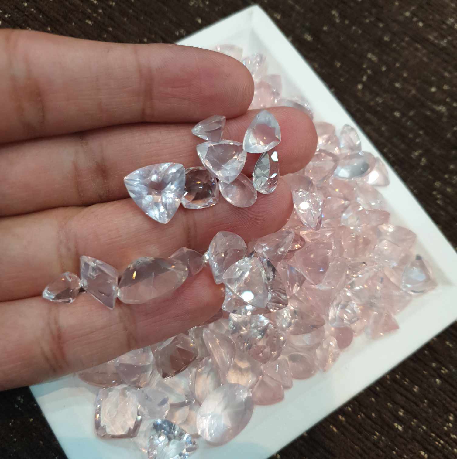 10 Pcs Rose Quartz Pink Lot Random Top Quality - The LabradoriteKing