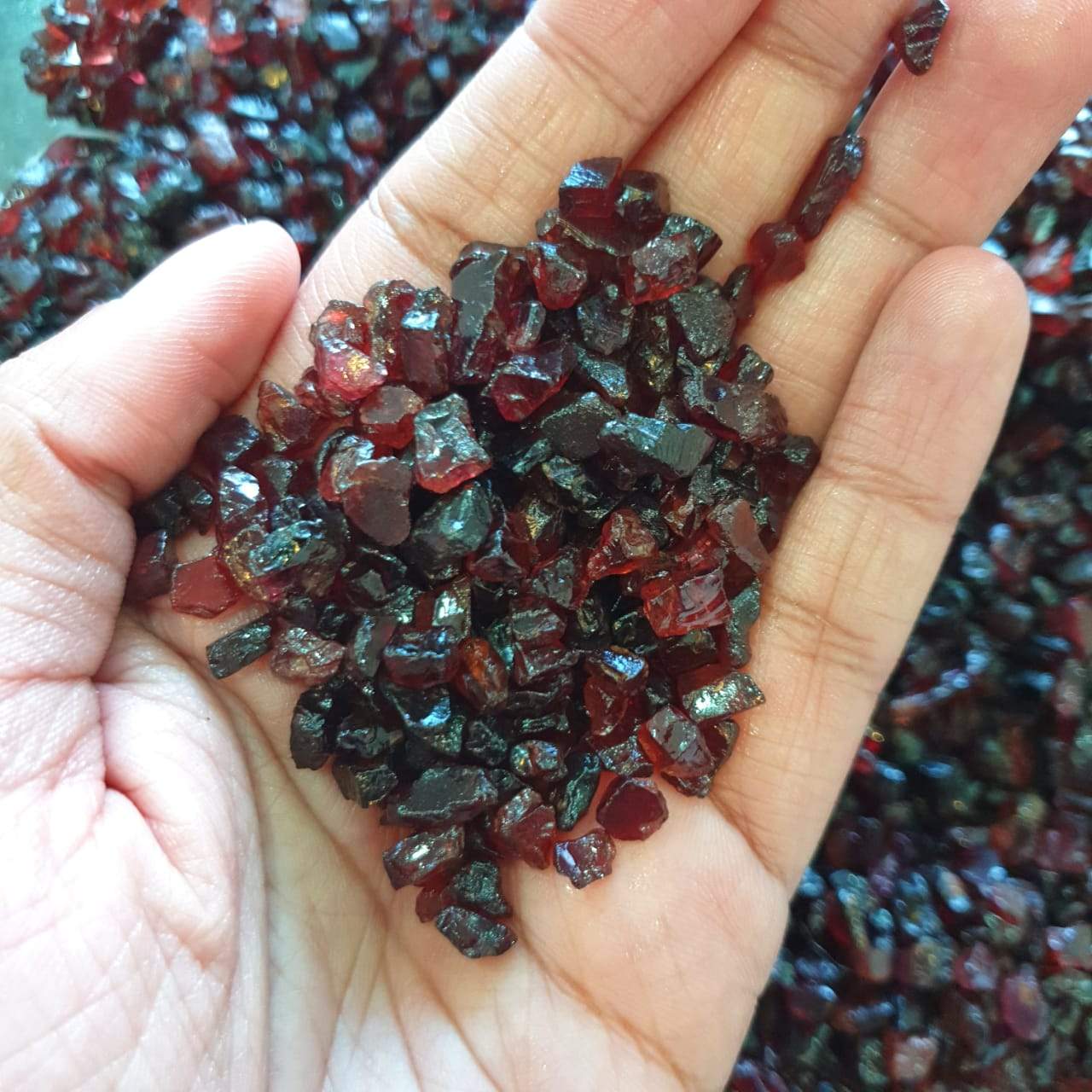 100 Pcs Indian Garnet Raw Rough | 5-12mm - The LabradoriteKing