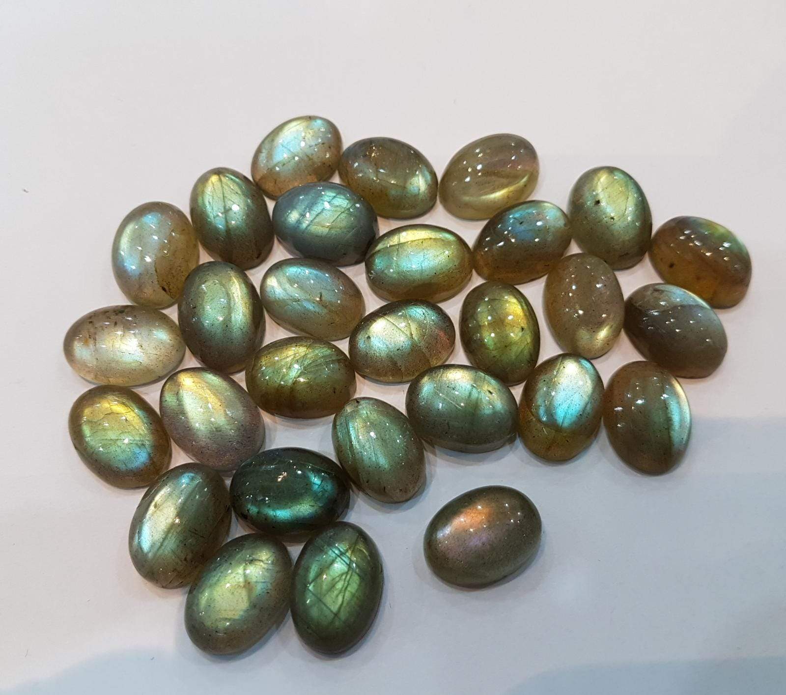 11x9mm Labradorite Oval Cabochons Flat back Lot - The LabradoriteKing