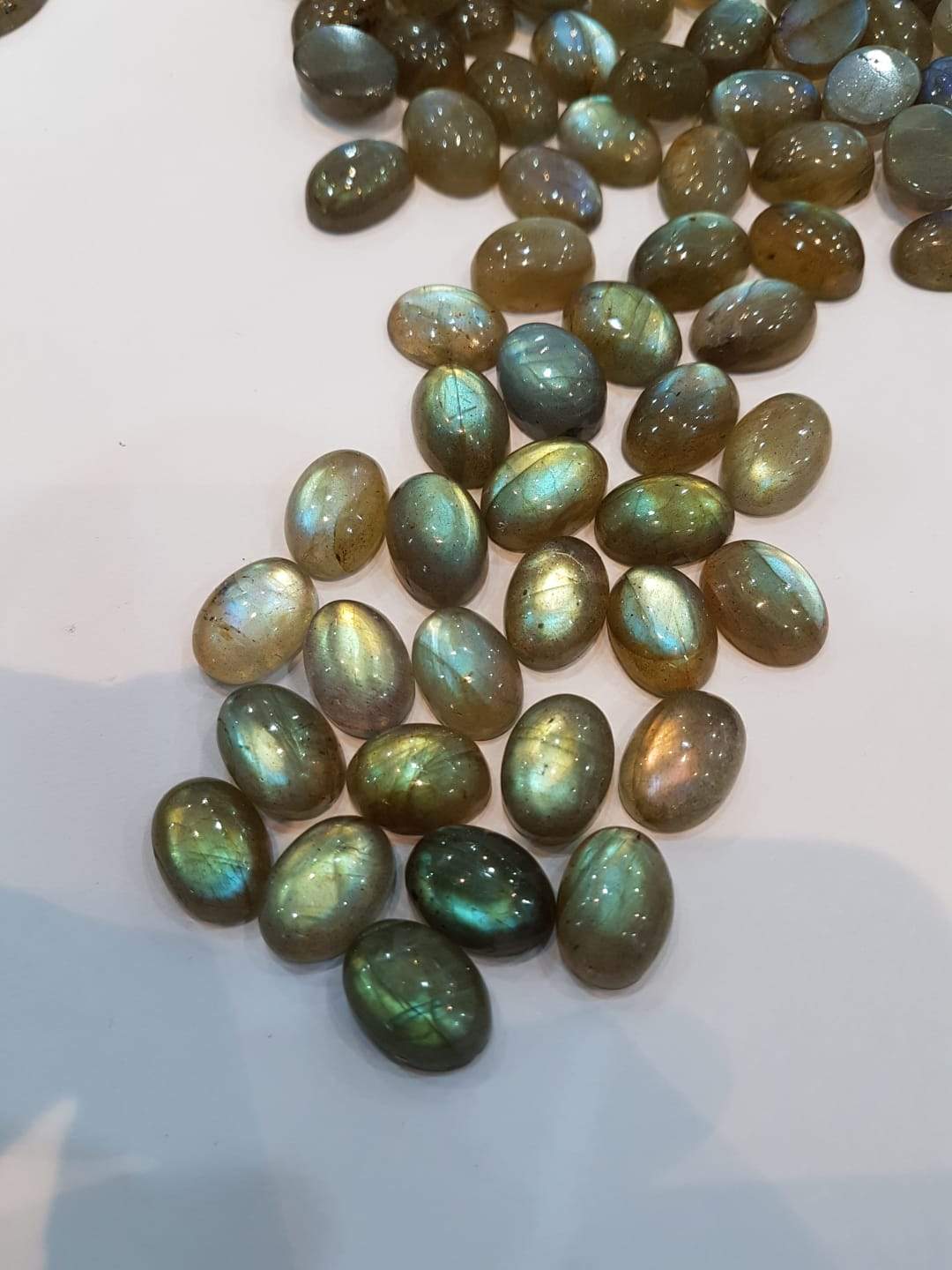 11x9mm Labradorite Oval Cabochons Flat back Lot - The LabradoriteKing