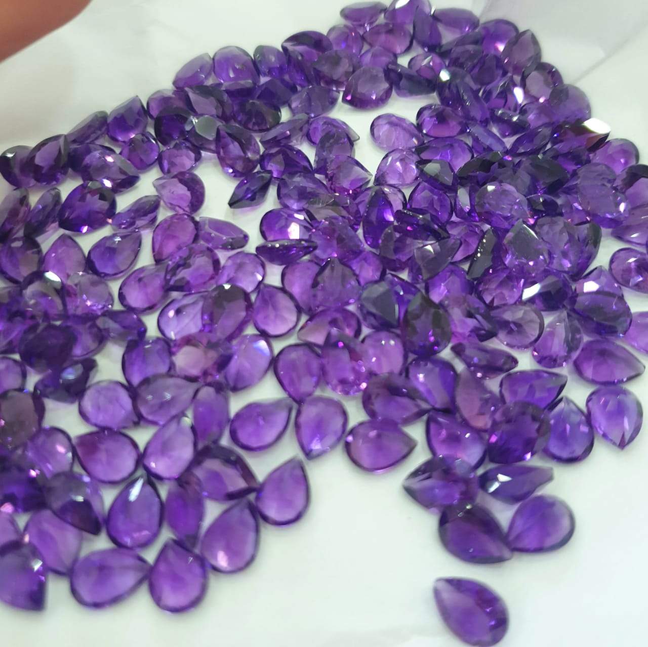 12 Pcs Amethyst Pears 8x6mm | Top Quality Calibrated Size - The LabradoriteKing