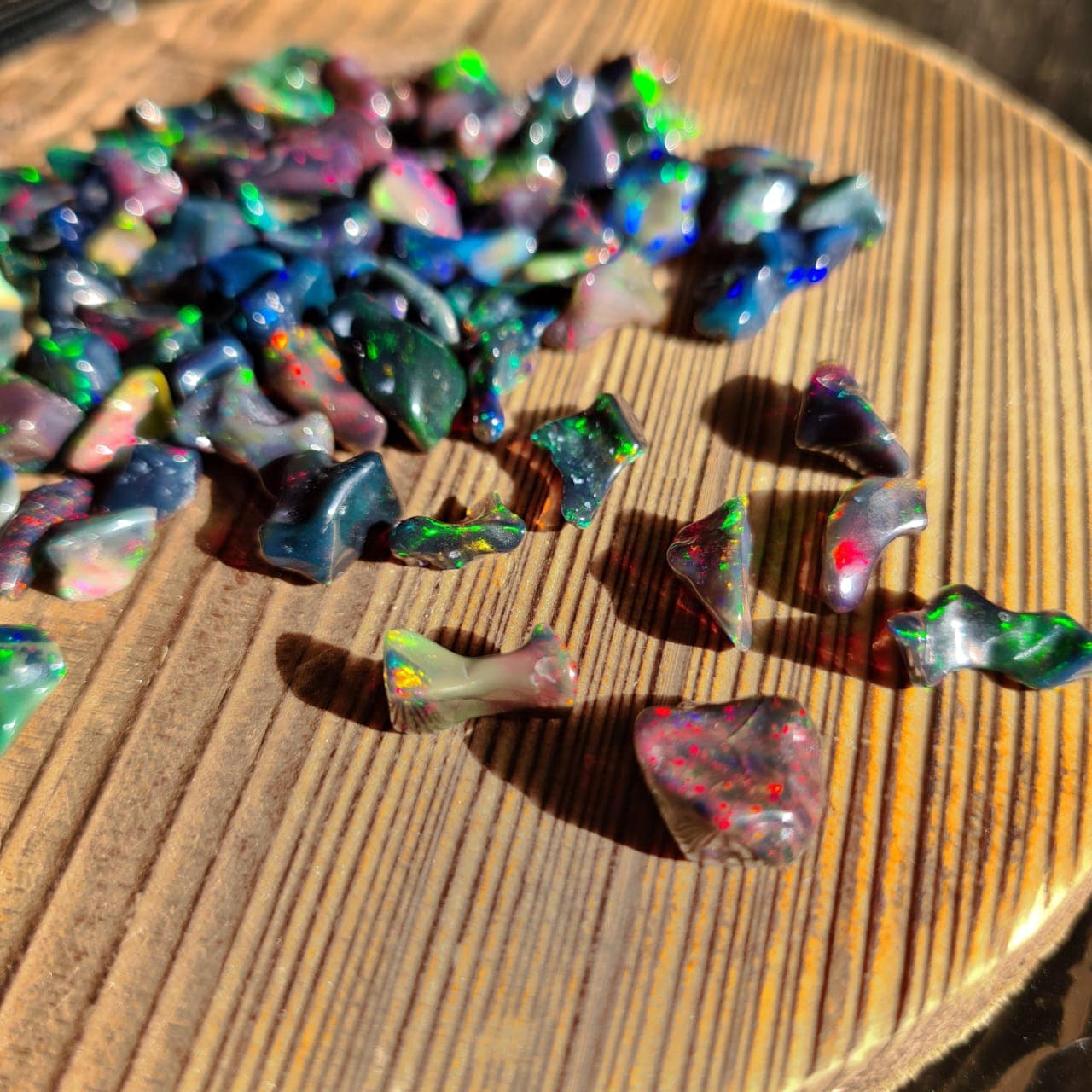 12 Pcs Black Opal Polished Tumbels | Uneven Shapes 5-15mm Sizes - The LabradoriteKing