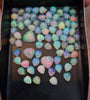 12 Pcs Natural Opal Heart 5-8mm Size | Flat Back Cabochons - The LabradoriteKing