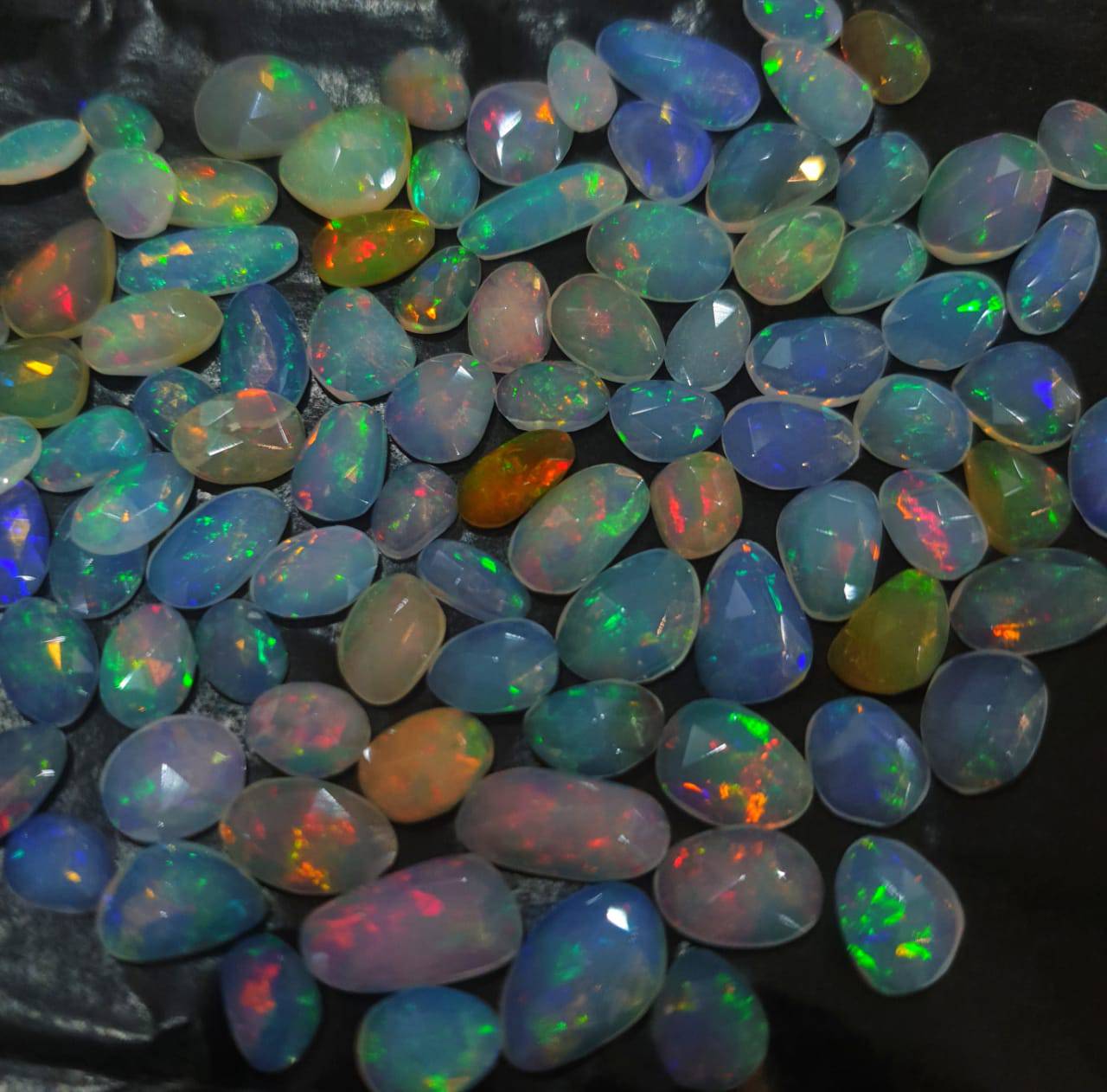 12 Pcs Natural Opal Rose Cuts | 6-10mm Free Size | High Quality Fire - The LabradoriteKing