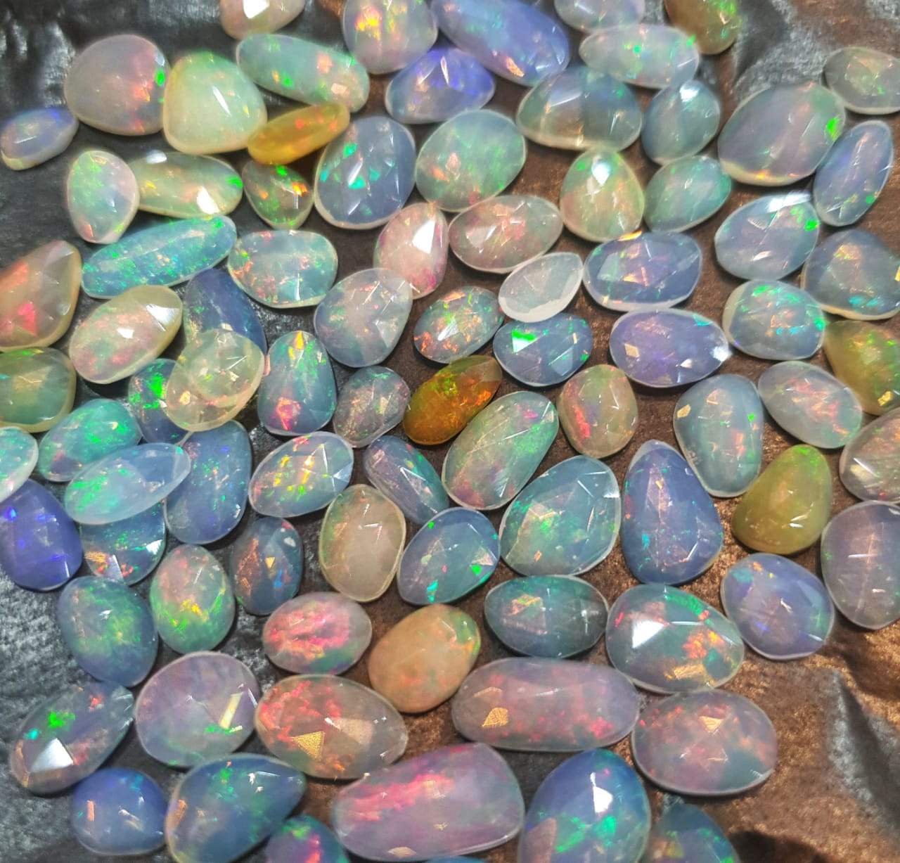 12 Pcs Natural Opal Rose Cuts | 6-10mm Free Size | High Quality Fire - The LabradoriteKing