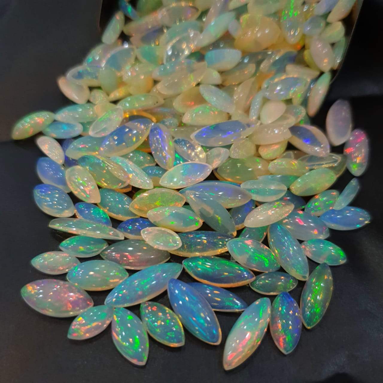 12 Pcs Opal Marquise | 8-12mm size Natural Opal Cabochons - The LabradoriteKing