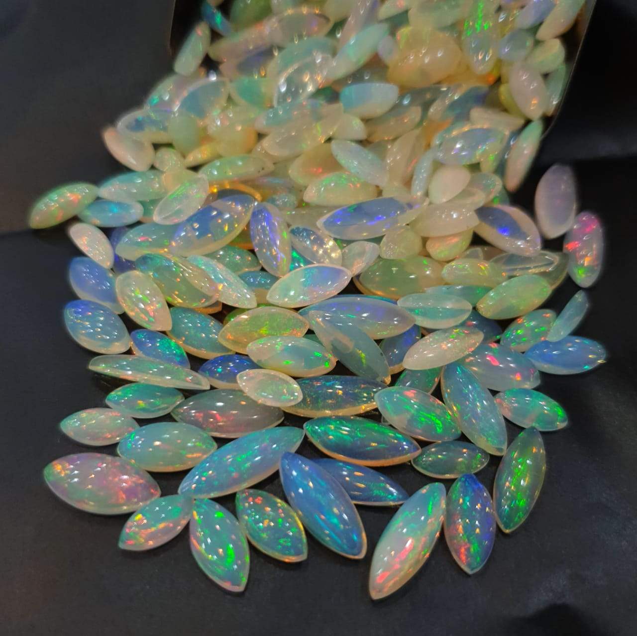 12 Pcs Opal Marquise | 8-12mm size Natural Opal Cabochons - The LabradoriteKing