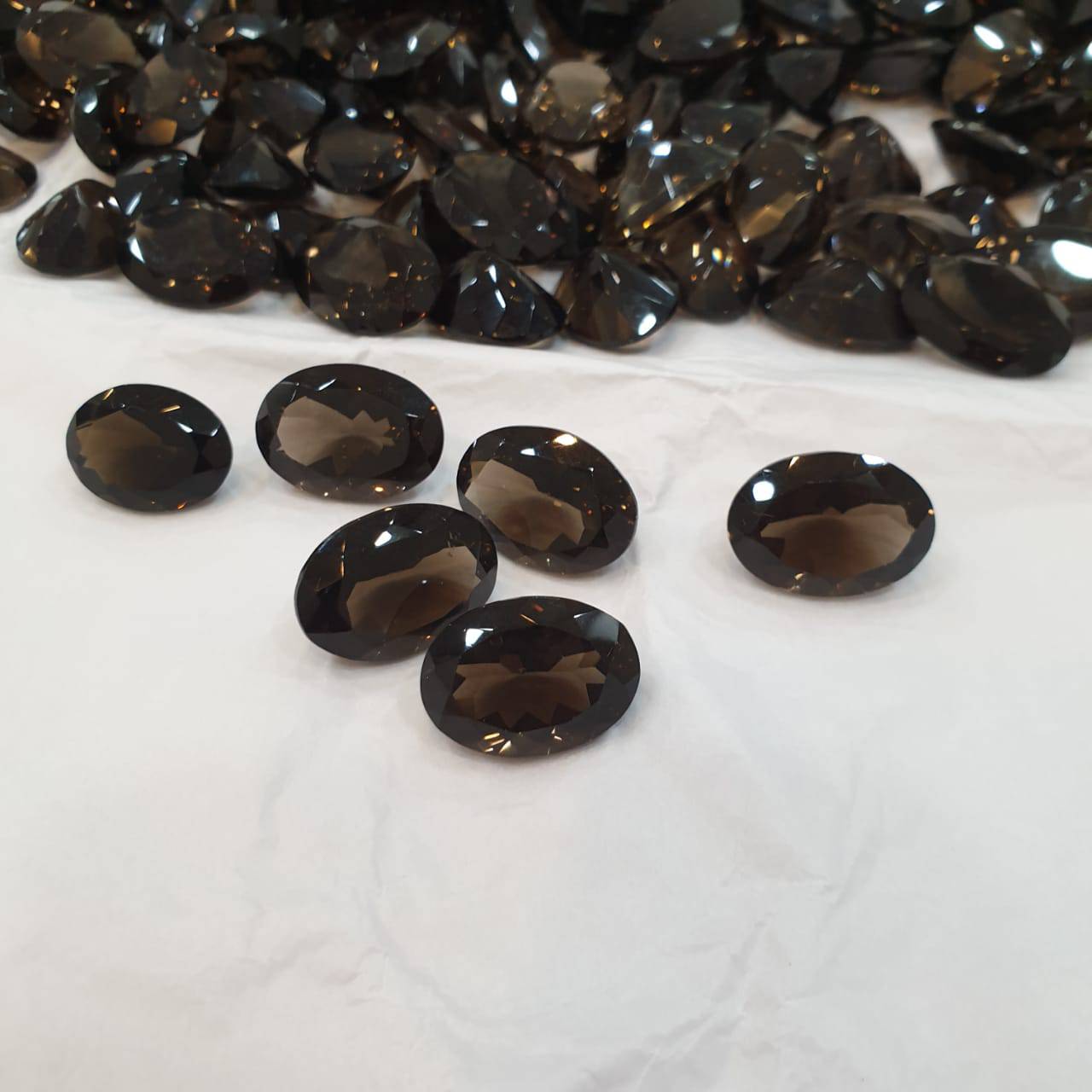 12 Pcs Smoky Quartz Oval Gemstones | 18x13mm | Brownish - The LabradoriteKing
