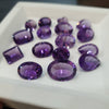 15 Pcs Natural Amethyst Concave Cut Lot Flawless - The LabradoriteKing
