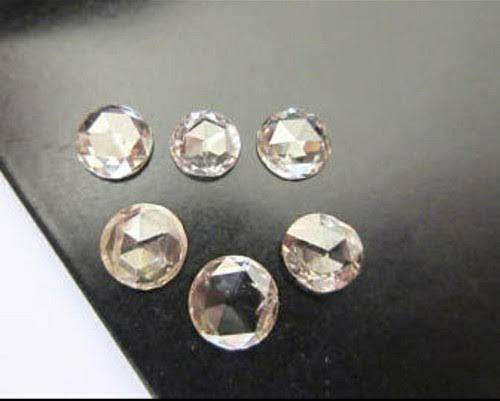 15 pcs Rose Cut Flat Diamonds Untreated and Natural - The LabradoriteKing