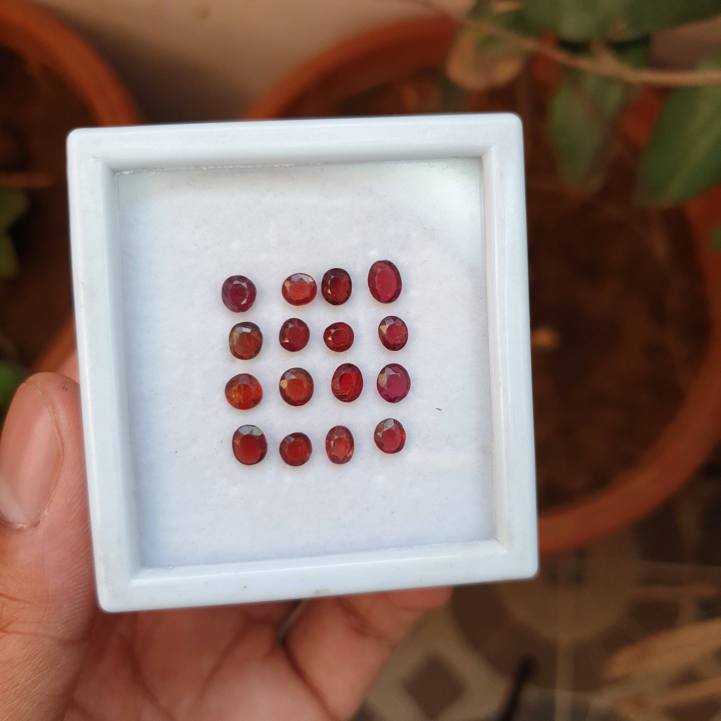 16 Pcs Untreated Natural Spinel Faceted Gemstone Size 5-6mm Origin Burma - The LabradoriteKing