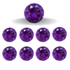 10 Pcs Natural Amethyst Faceted Gemstone | Size: 7mm, Round Shape - The LabradoriteKing