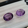 Load image into Gallery viewer, 2 Pcs  Natural Amethyst Faceted Gemstone | Size: 22x18mm, Oval Shape  | Flawless - The LabradoriteKing