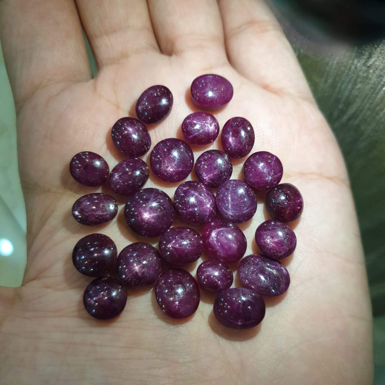 2 Pcs of Star Ruby Natural Cabochons African - The LabradoriteKing