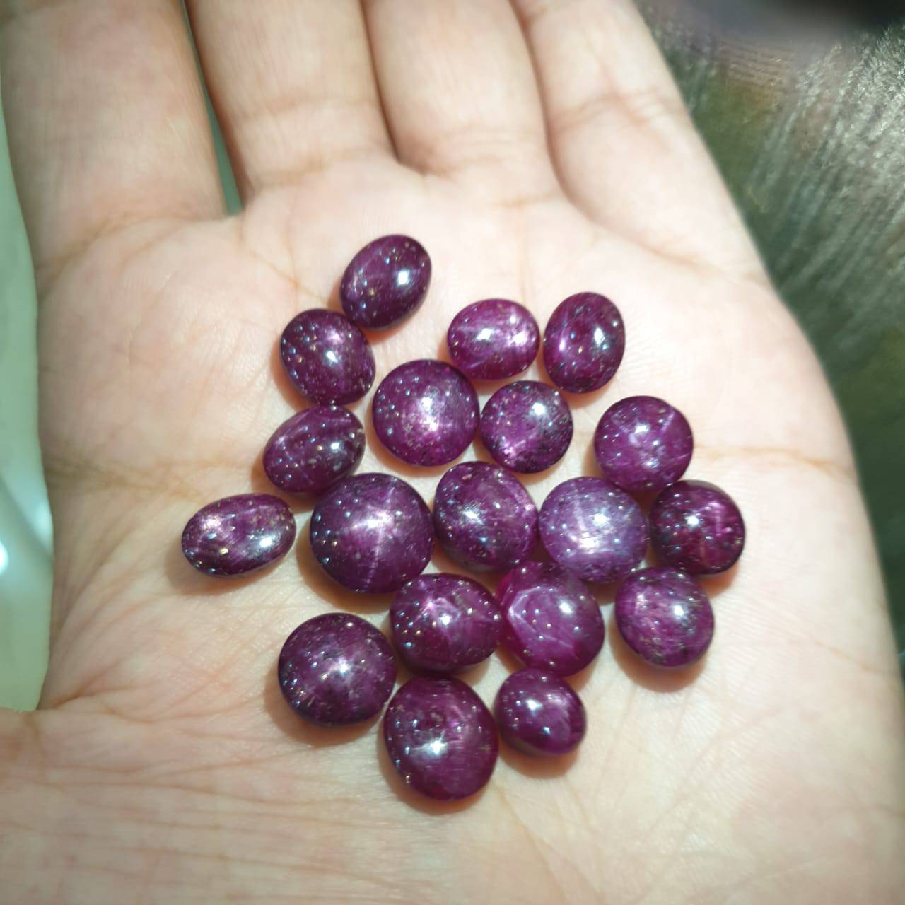 2 Pcs of Star Ruby Natural Cabochons African - The LabradoriteKing