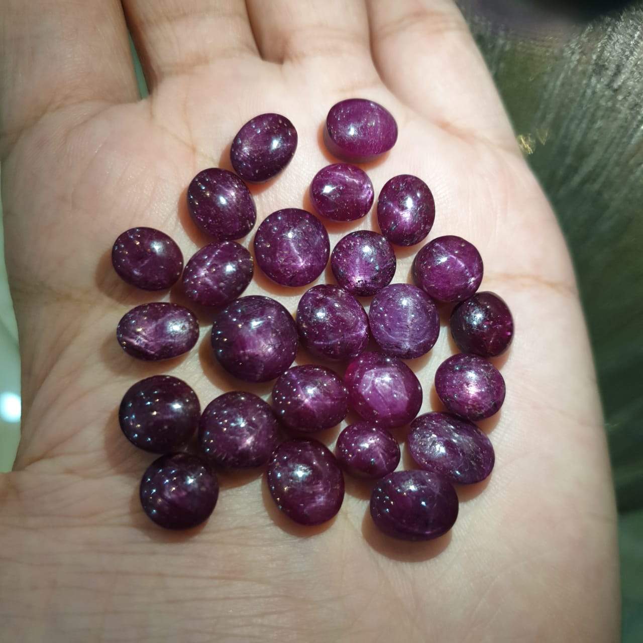 2 Pcs of Star Ruby Natural Cabochons African - The LabradoriteKing