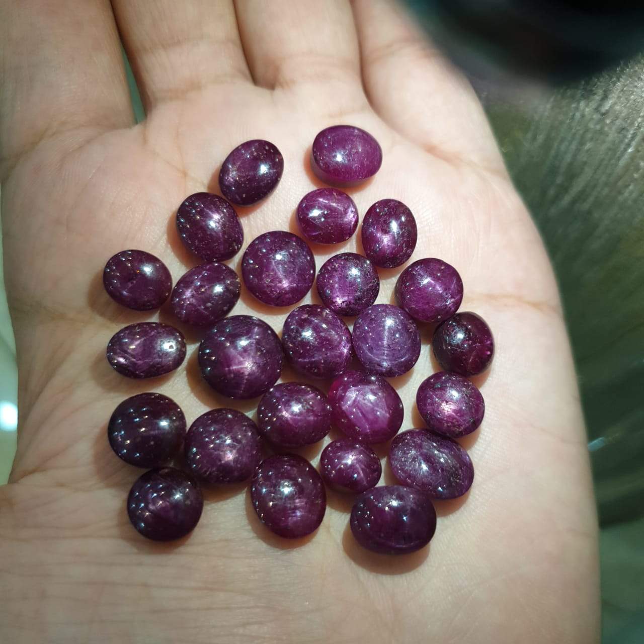 2 Pcs of Star Ruby Natural Cabochons African - The LabradoriteKing