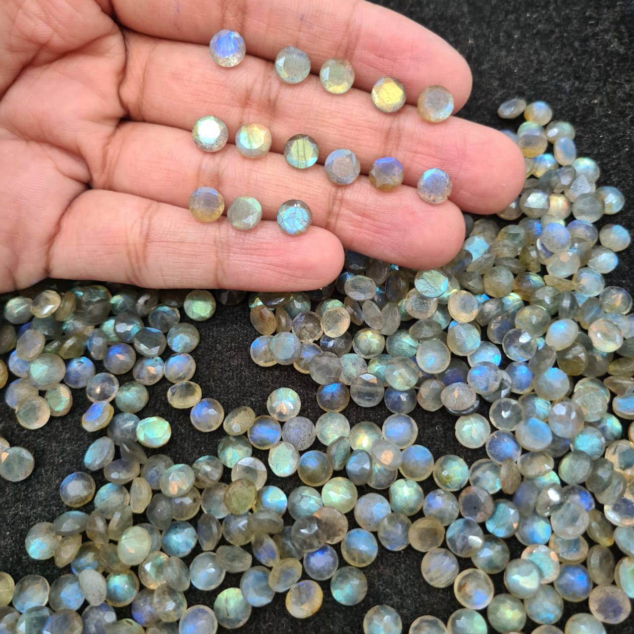 20 Pcs Faceted Labradorite 6mm Round - The LabradoriteKing