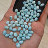 20 Pcs Larimar Cabochons | 8x6mm Oval  Calibrated Natural Cabs - The LabradoriteKing