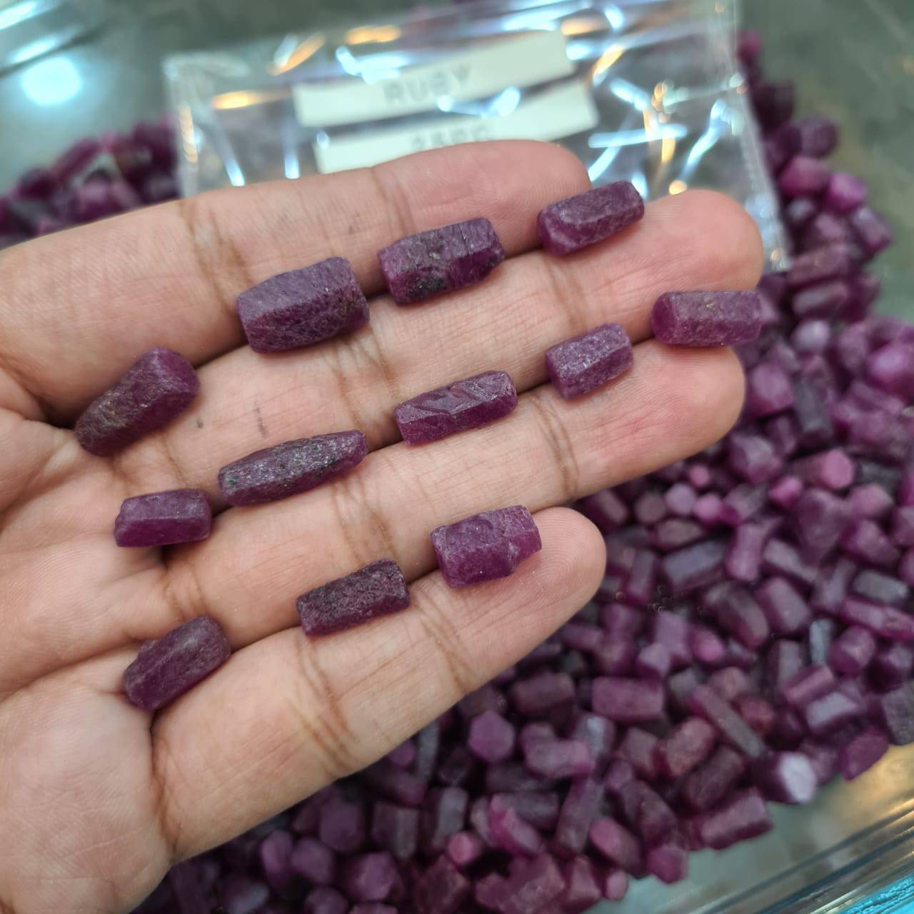 20 Pcs Natural Ruby Big size Mineral | Untreated 10-16mm - The LabradoriteKing