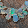 20 Pcs of Natural Opal Top drilled Pear   | 3-7mm Size | Good Quality - The LabradoriteKing