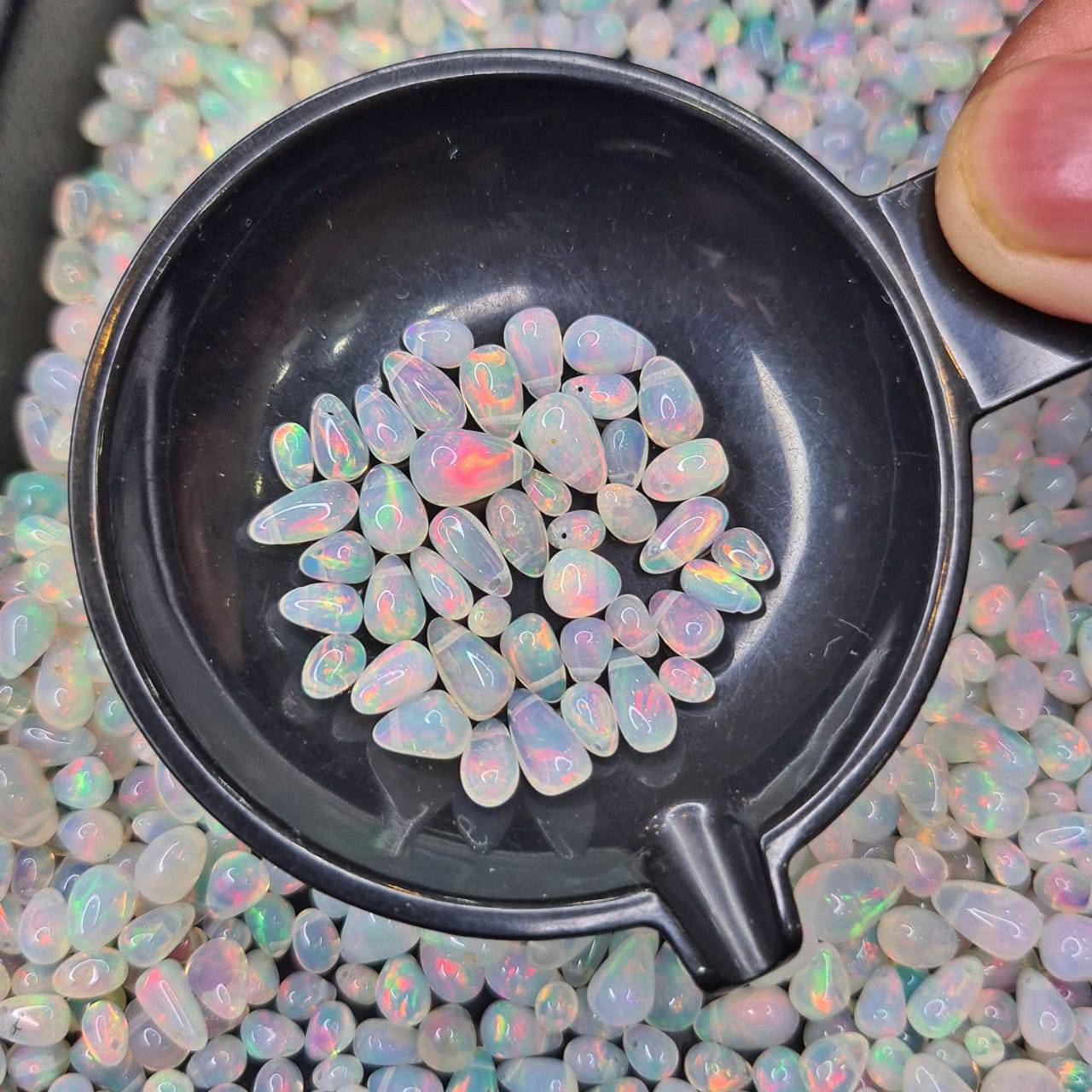 20 Pcs PINK Opals Drops Top drilled | 4-9mm Mix Sizes - The LabradoriteKing