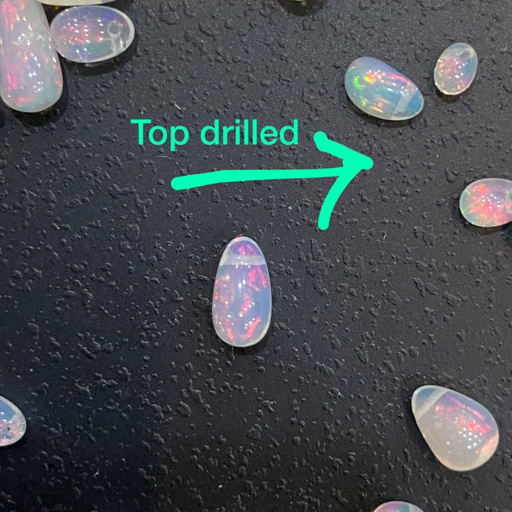 20 Pcs PINK Opals Drops Top drilled | 4-9mm Mix Sizes - The LabradoriteKing