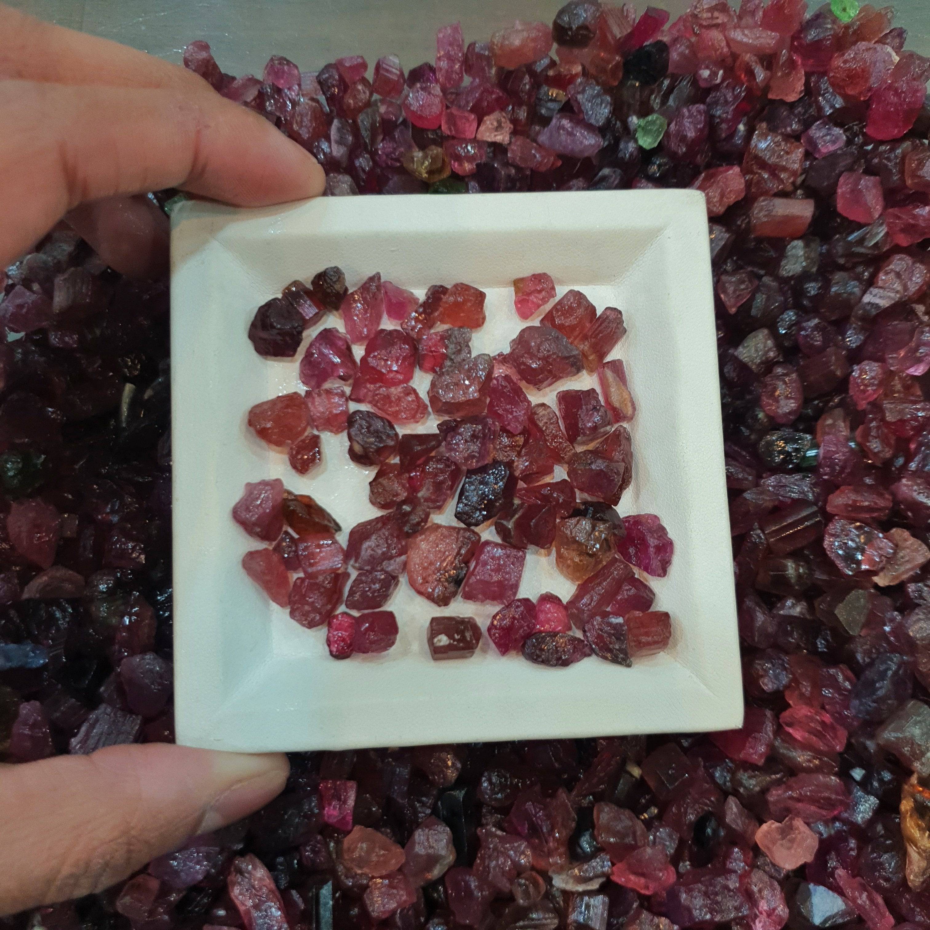 20 Pcs Rubellite Pink Tourmaline | Rich Quality Raw Stones - The LabradoriteKing