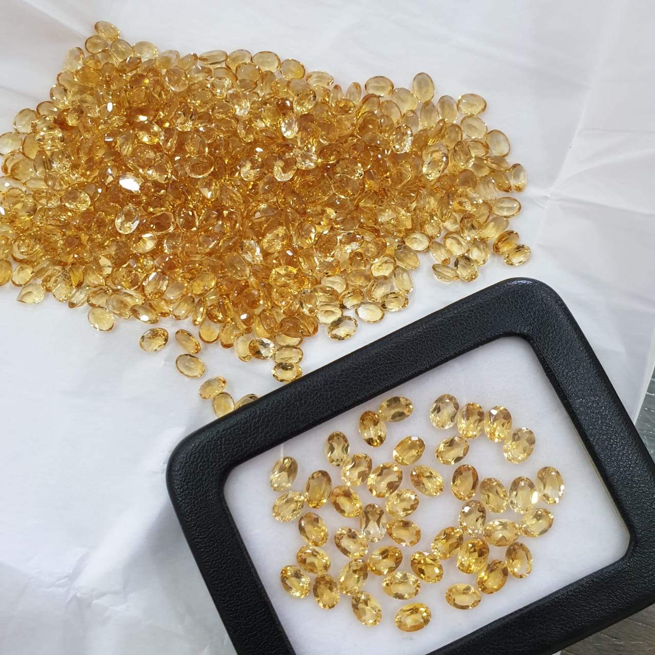 20 Pcs Top Quality Natural Citrine 7x5 mm calibrated Ovals - The LabradoriteKing