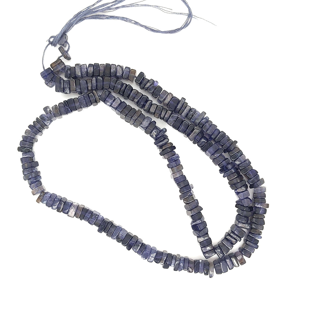 Natural iolite Beads Gemstone Beads Smooth Square Shape Beads Size 4-5mm 17 Inches Full - The LabradoriteKing