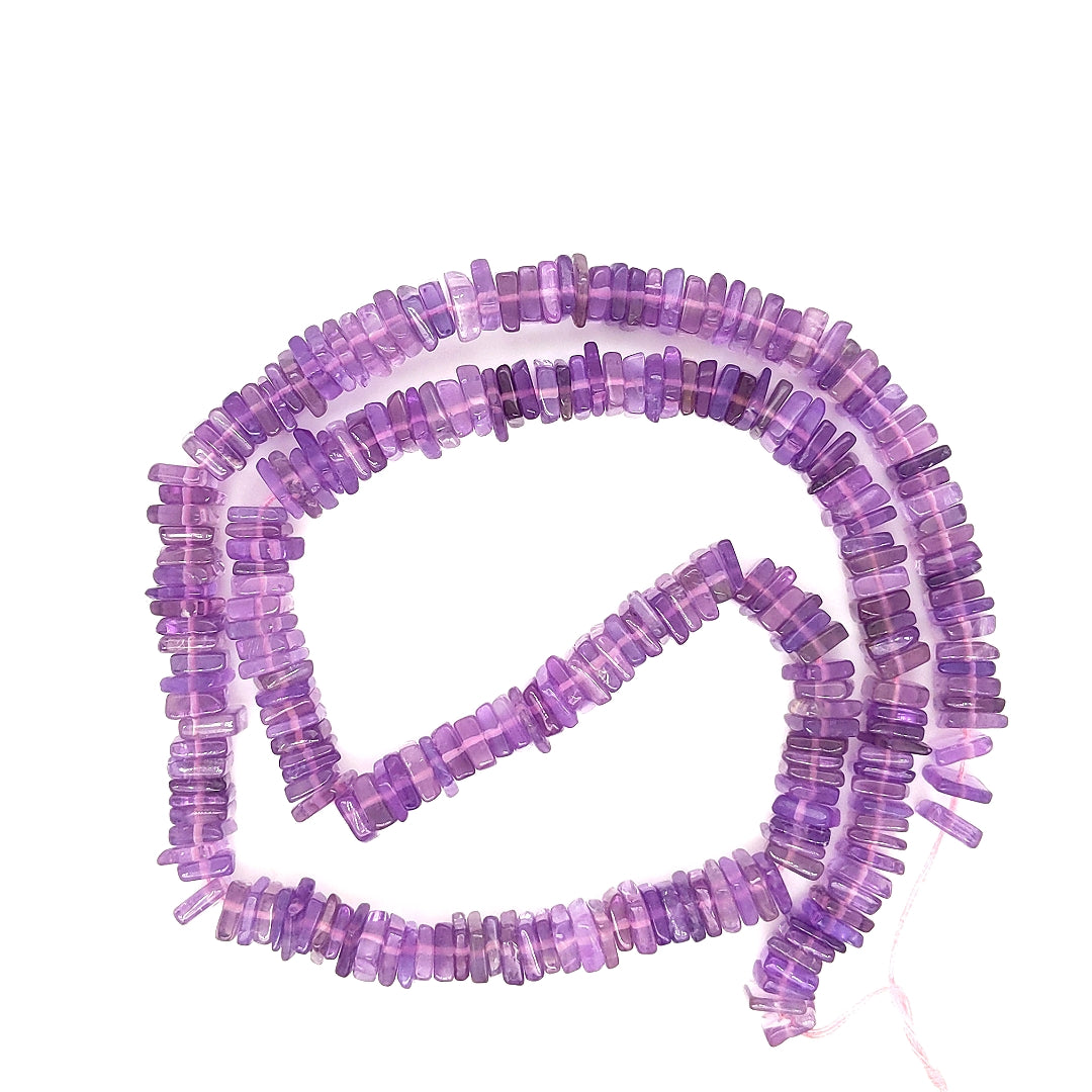 Natural Amethyst Square Beads Gemstone Size -5-7mm 17 Inches AAA Quality - The LabradoriteKing