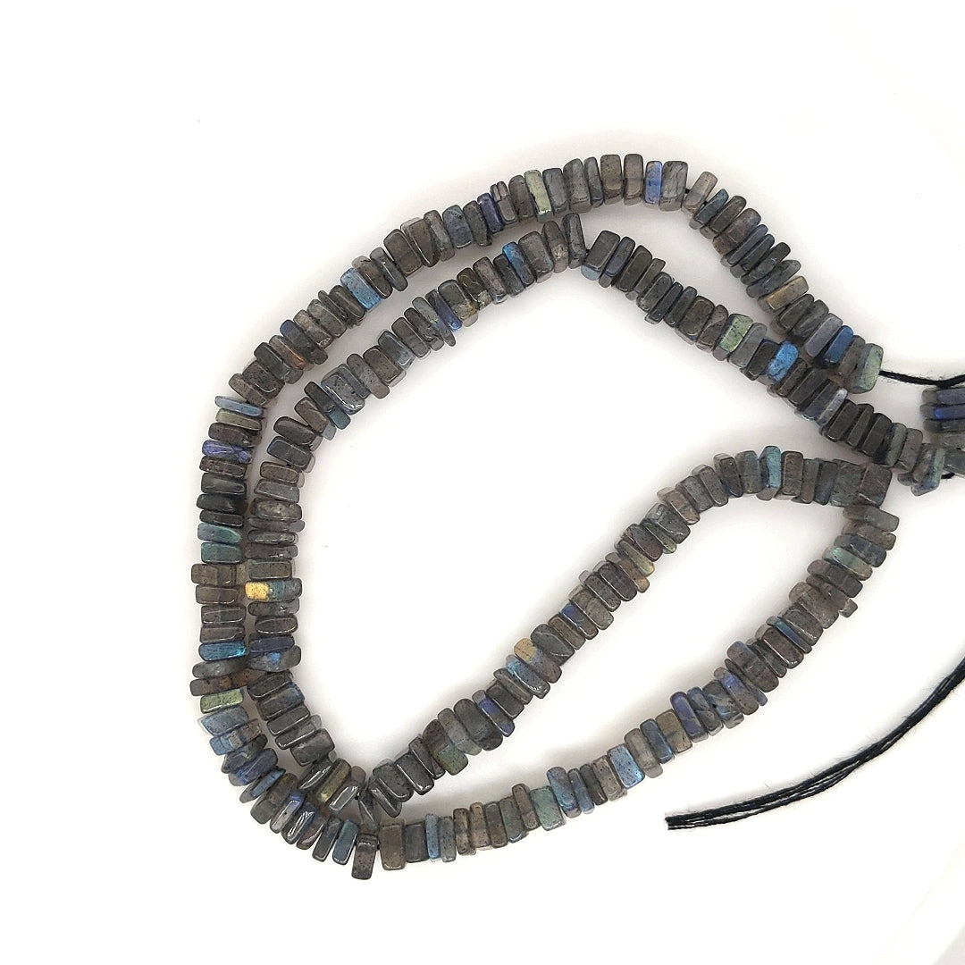 Natural AAA Quality Labradorite Heishi Smooth Beads Size 5mm 17 Inches Semi Precious Gemstone Beads - The LabradoriteKing