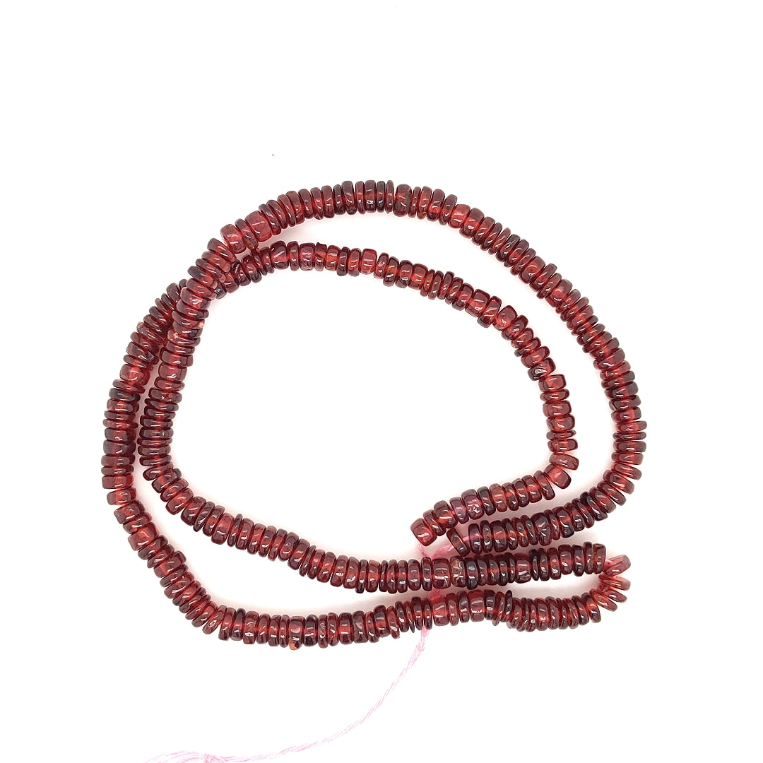 Natural Garnet Tyre Shape Beads Gemstone Size 4-5mm 16 Inch - The LabradoriteKing