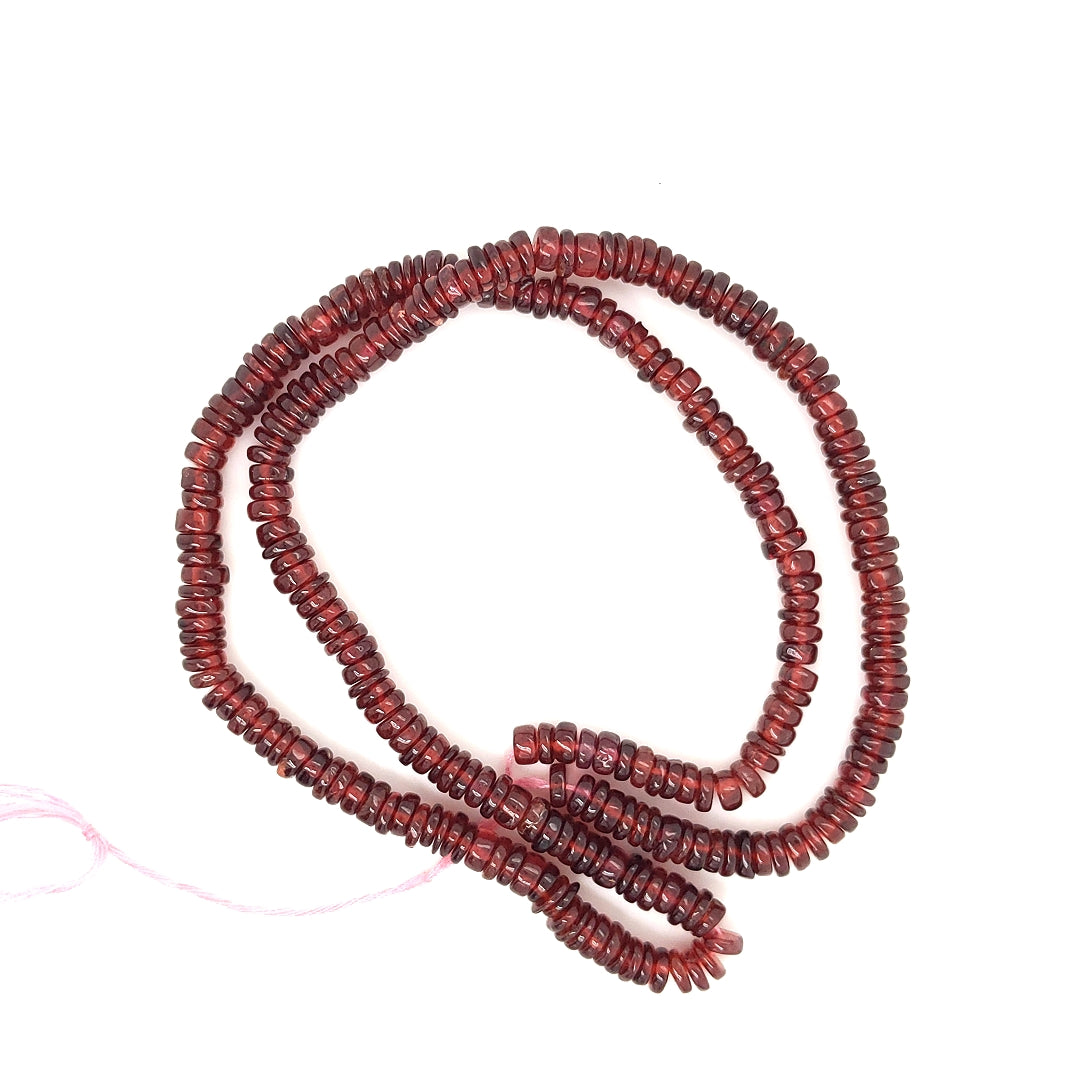 Natural Garnet Tyre Shape Beads Gemstone Size 4-5mm 16 Inch - The LabradoriteKing