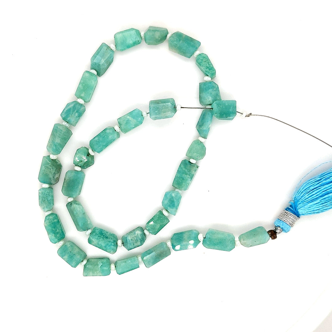 Natural Blue Amazonite Nugget Shape Gemstone Beads 13 Inch Strand - The LabradoriteKing