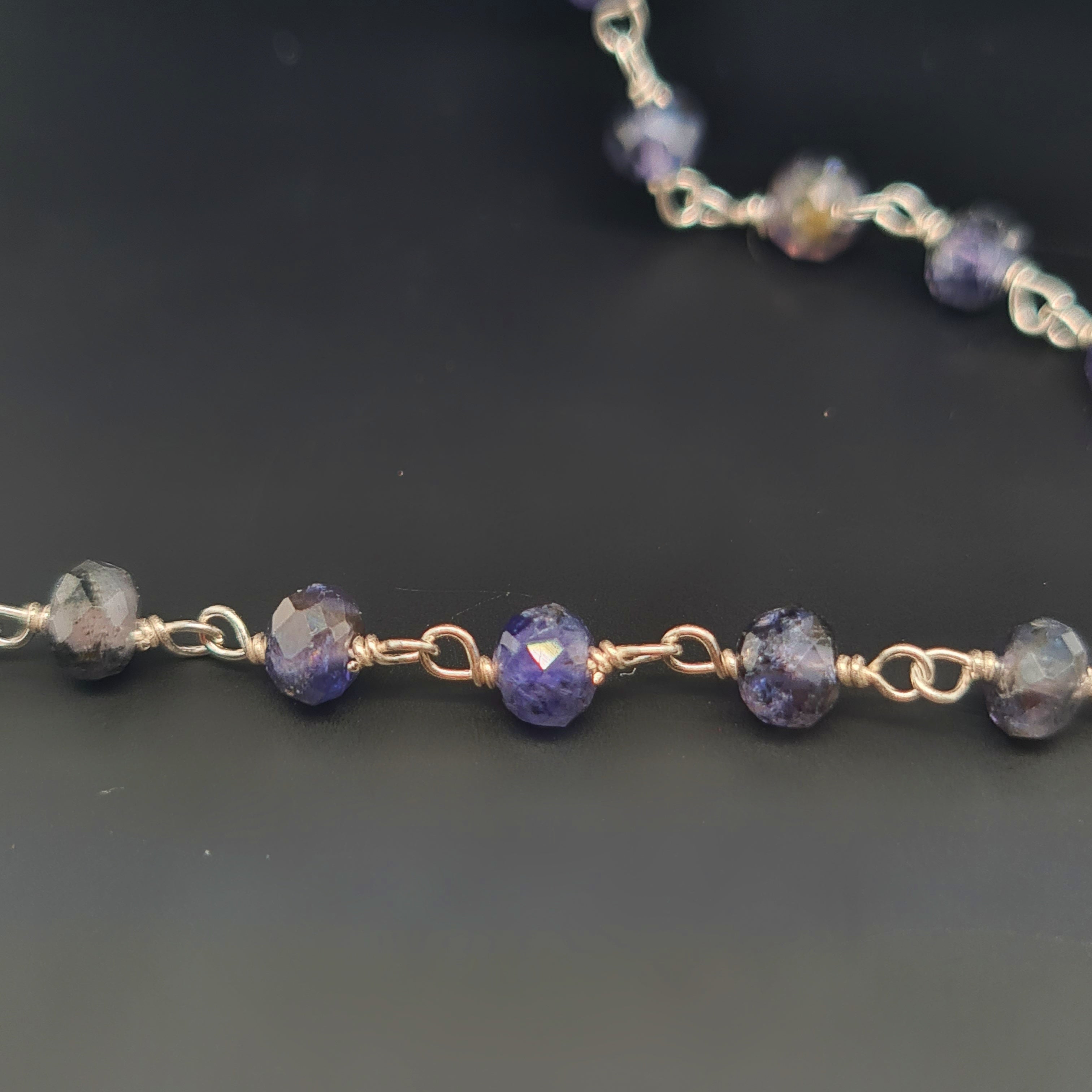 Iolite Chain on 925 Sterling Silver | 4mm | by Length - The LabradoriteKing