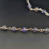 Iolite Chain on 925 Sterling Silver | 4mm | by Length - The LabradoriteKing