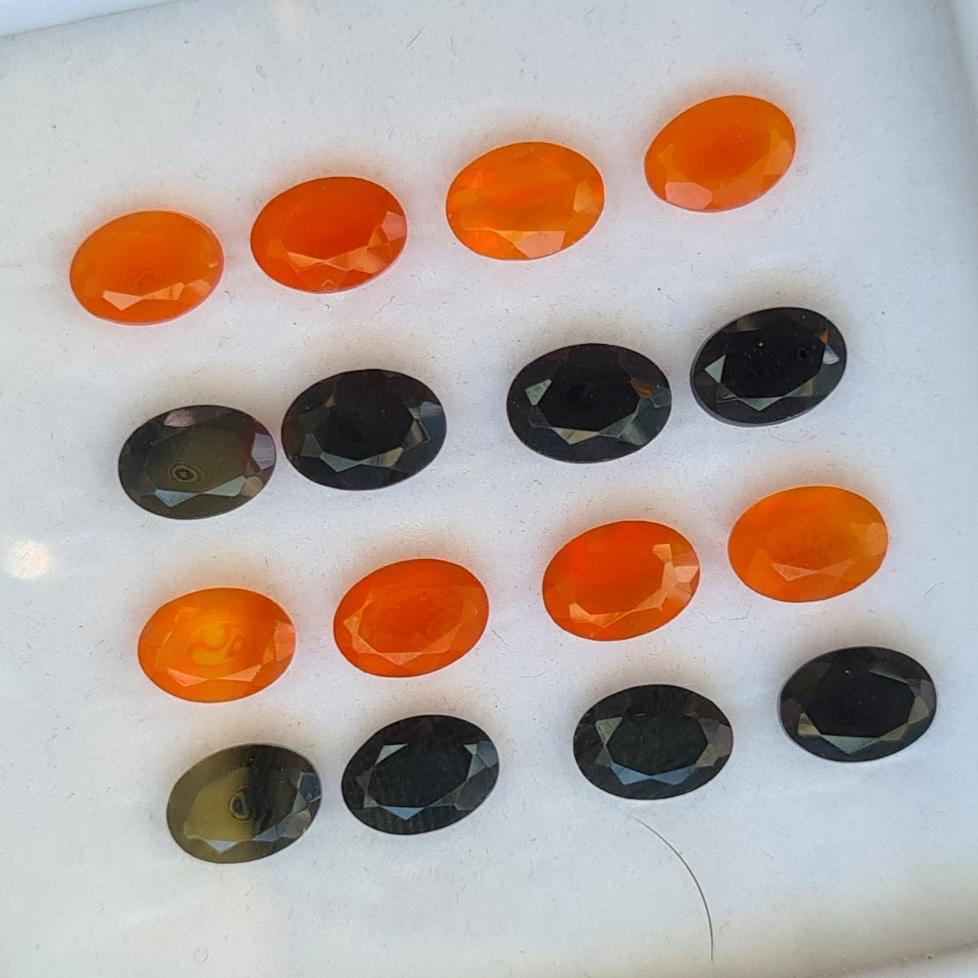 16 Pcs Natural Mix Faceted Gemstone Oval Shape, Size 7x5mm , 10.7 Cts - The LabradoriteKing