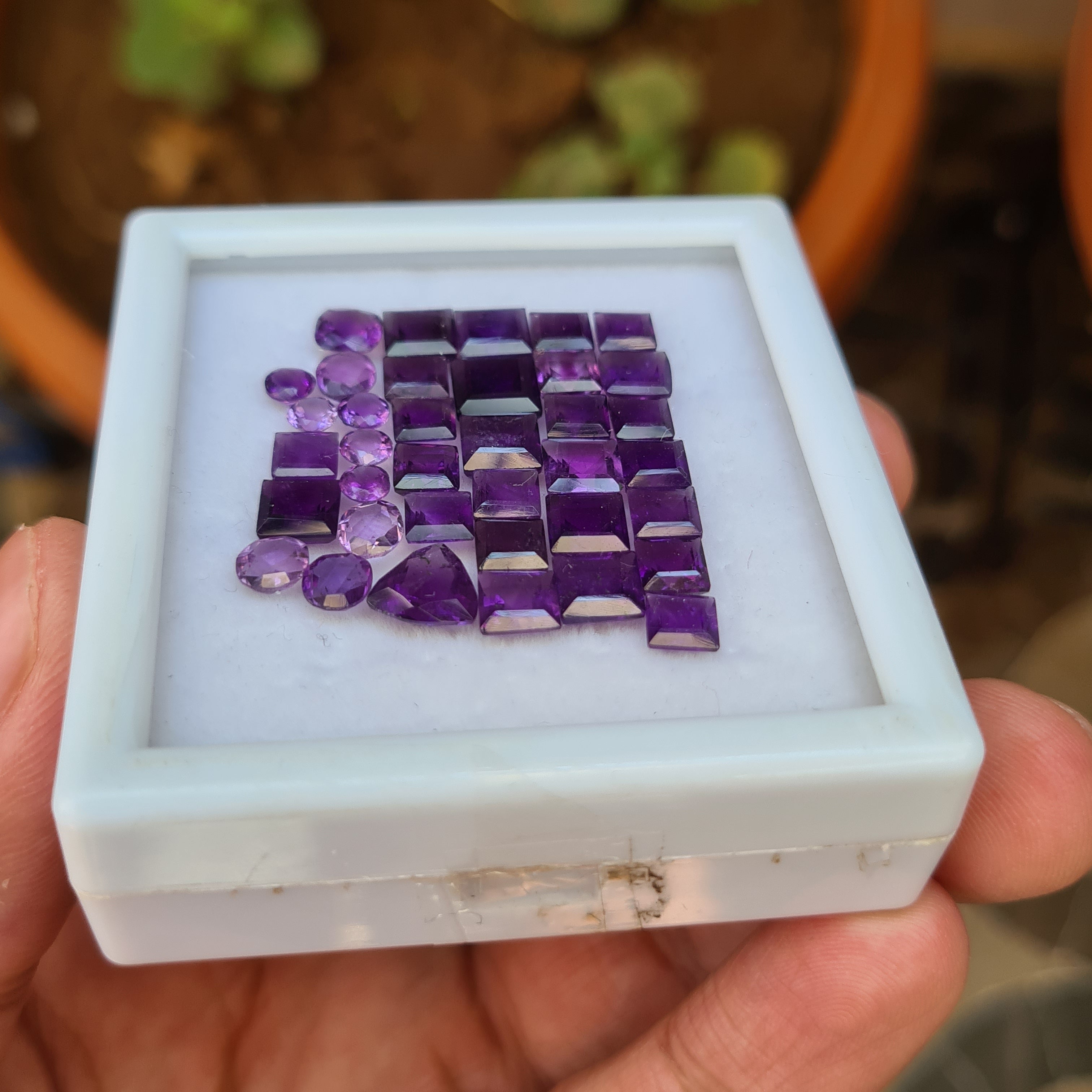 38 Pcs Natural Amethyst Faceted Gemstone | Size: 4-7mm, Mix Shape - The LabradoriteKing