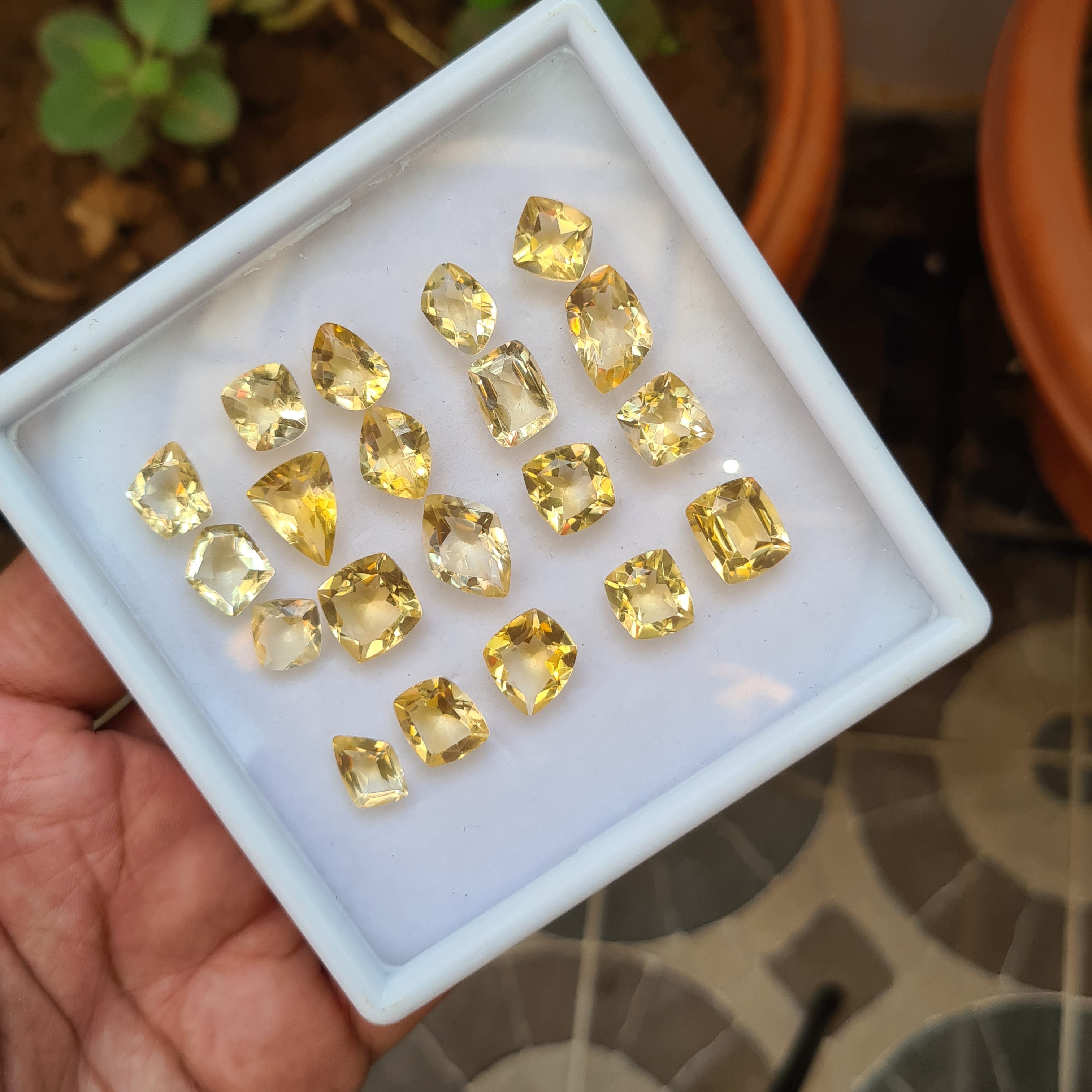 20 Pcs Natural Citrine Faceted Gemstones Fancy Shape, 8-15mm Size - The LabradoriteKing