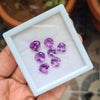 Load image into Gallery viewer, 7 Pcs Natural Amethyst Faceted Gemstone | Size: 9-10mm, Heart Shape - The LabradoriteKing
