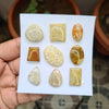 9 Pcs Natural Jasper Cabochon Gemstones | Mix Shape, 16-27mm Size, - The LabradoriteKing