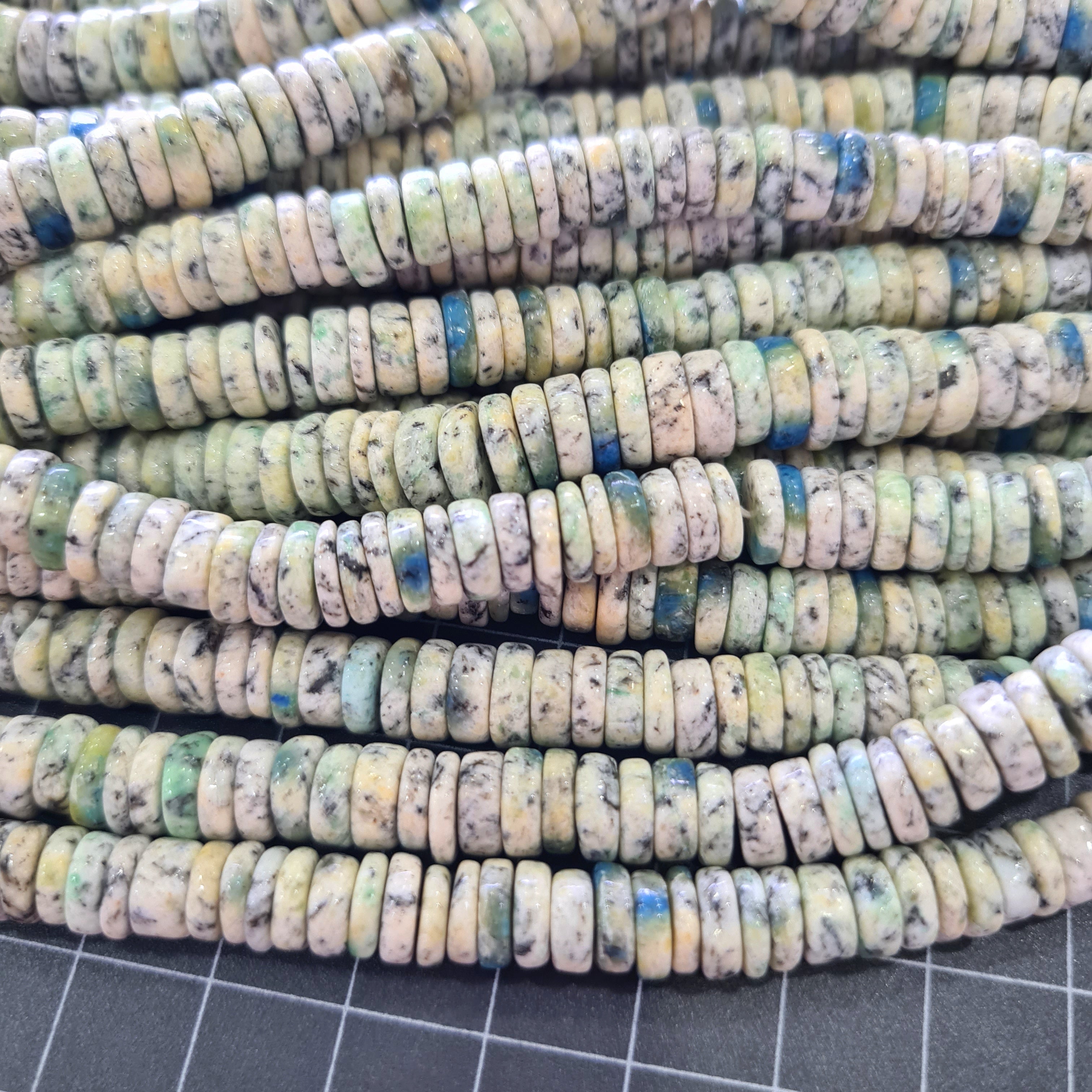 Natural Dendritic Opal Tyre Beads Strand Approx 6-8mm, 16" Inches beads, Disc Beads - The LabradoriteKing