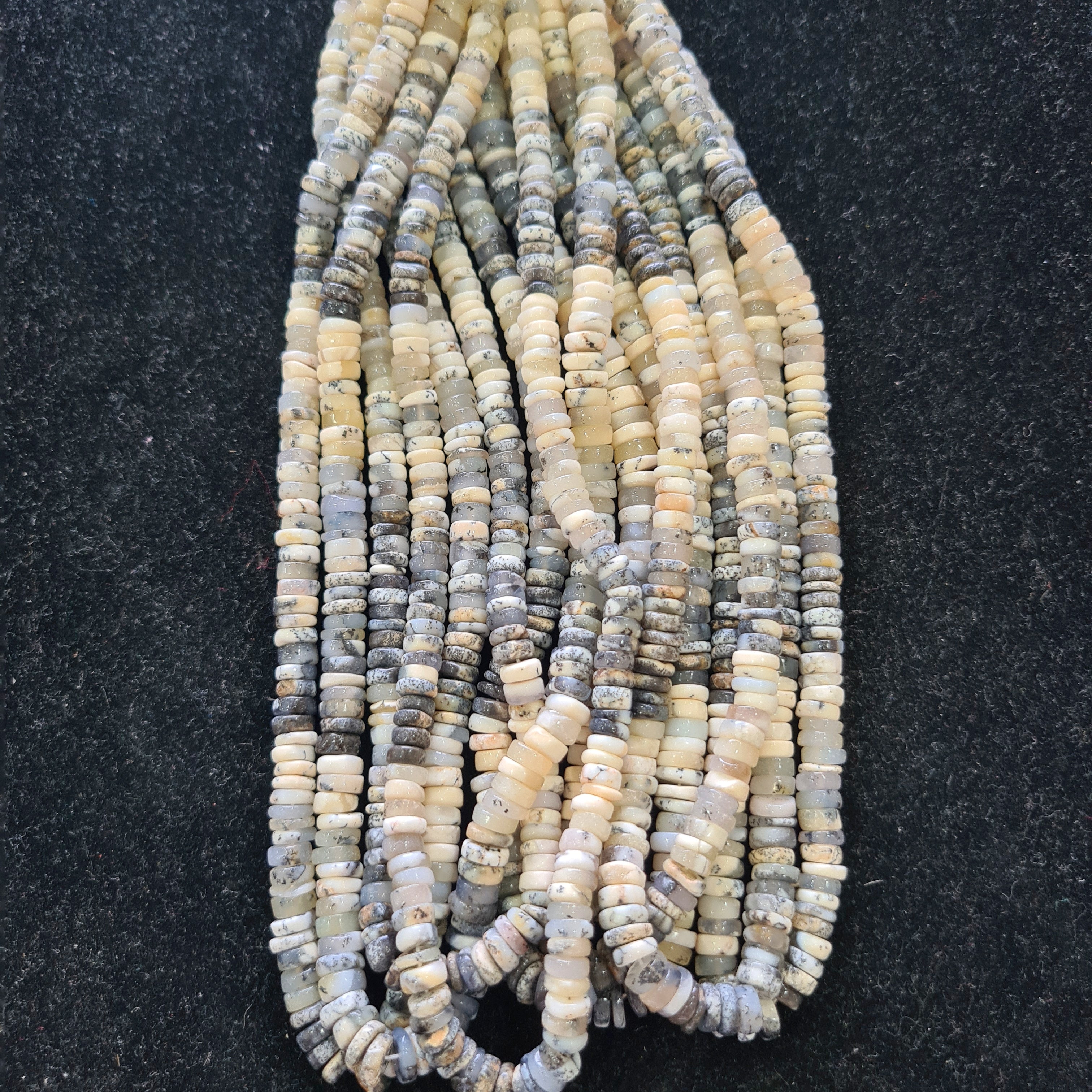 Natural Dendritic Opal Tyre Beads Strand Approx 6-7mm, 16" Inches beads, Round Beads - The LabradoriteKing