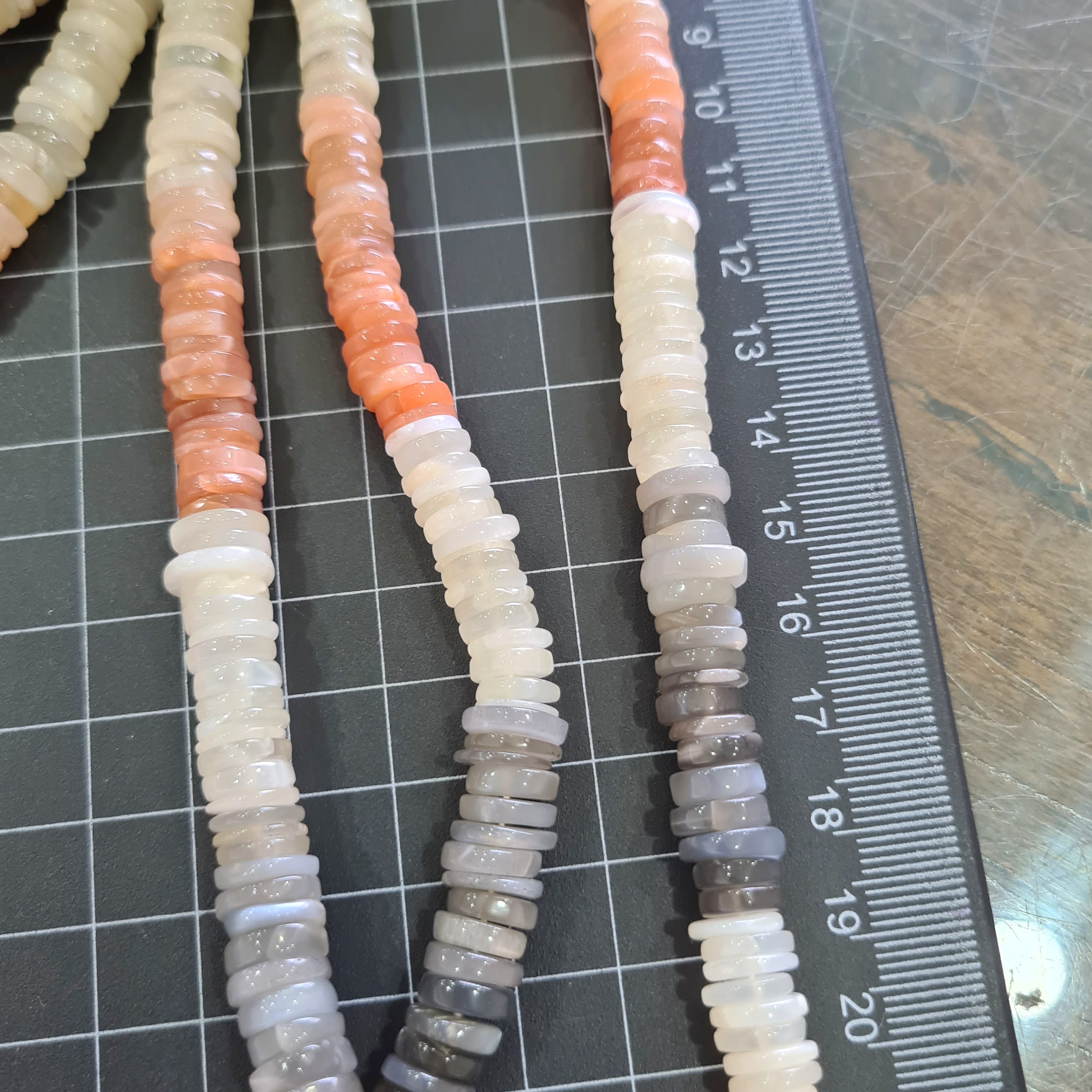 Natural Multi MoonstoneTire Beads Gemstone 8mm, 16" Inches beads, Round Beads - The LabradoriteKing