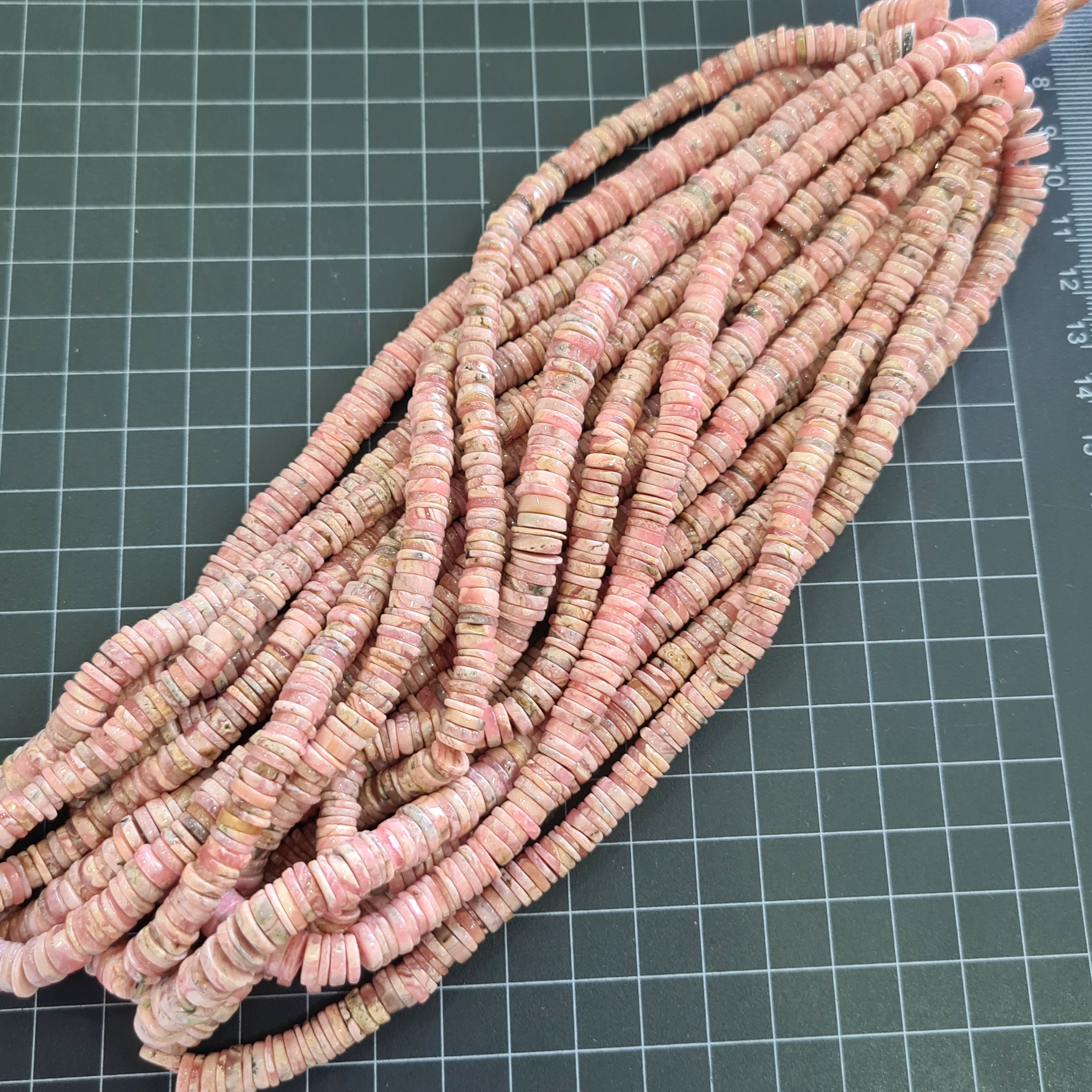 Natural Jasper Tyre Beads Strand Approx 4-6mm, 16" Inches beads, Hieshi Beads - The LabradoriteKing