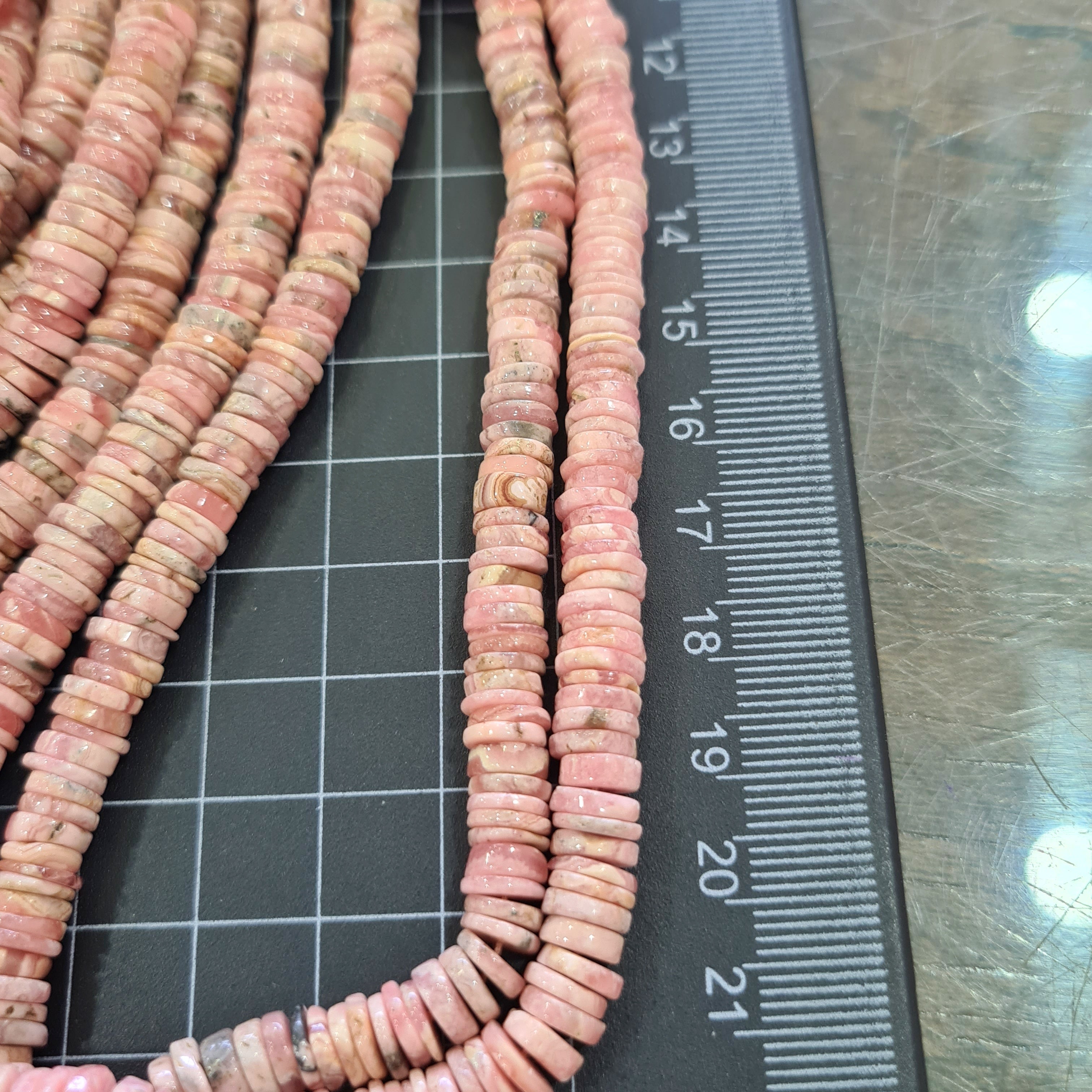 Natural Jasper Tyre Beads Strand Approx 4-6mm, 16" Inches beads, Hieshi Beads - The LabradoriteKing